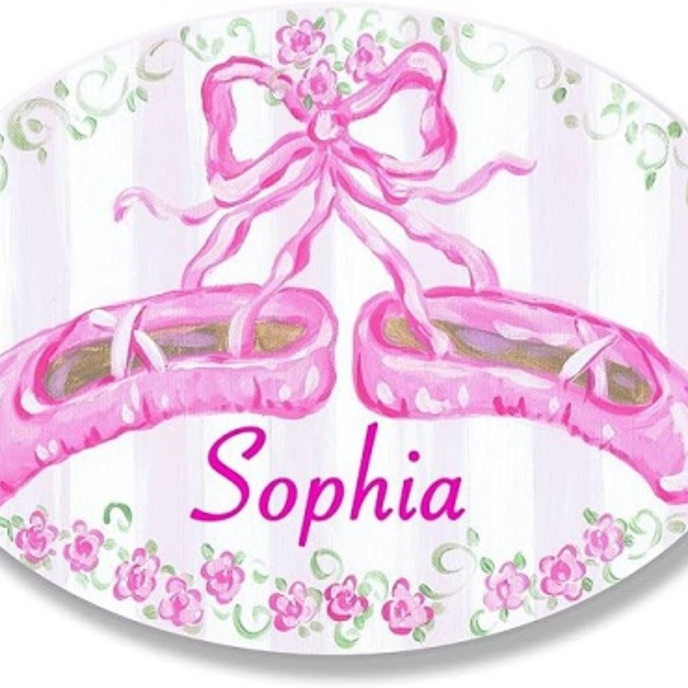 The Kids Room by Stupell Sophia, Pink Ballet Slippers Oval Wall Plaque
